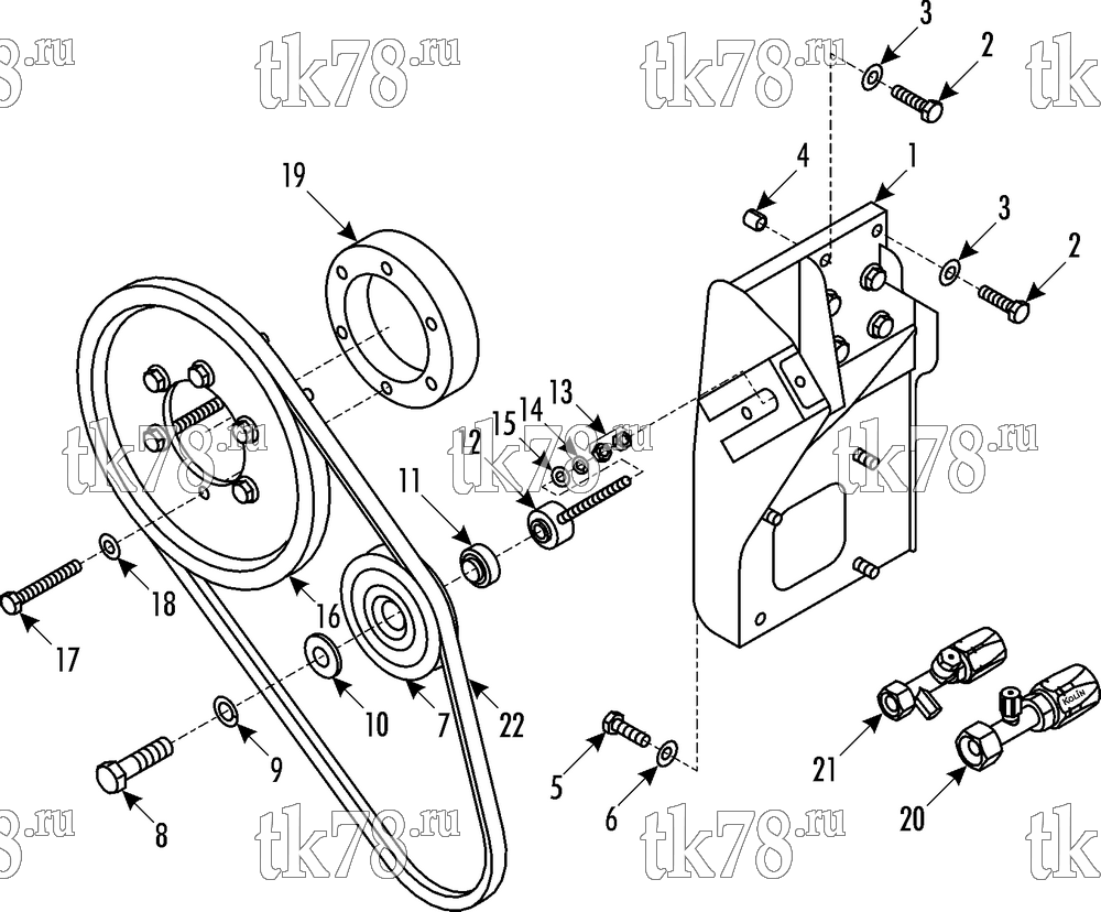 Каталог запчастей для Thermo King Bus Drive Kits DRIVE KIT 720292 - MB Aatego, E3/TM31