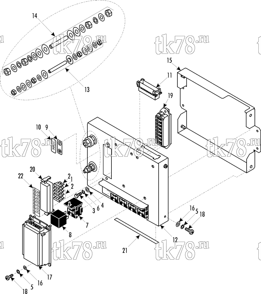 Каталог запчастей для Thermo King Driver A/C Complete Wrights RHD CONTROL PANEL - FRONT BOX