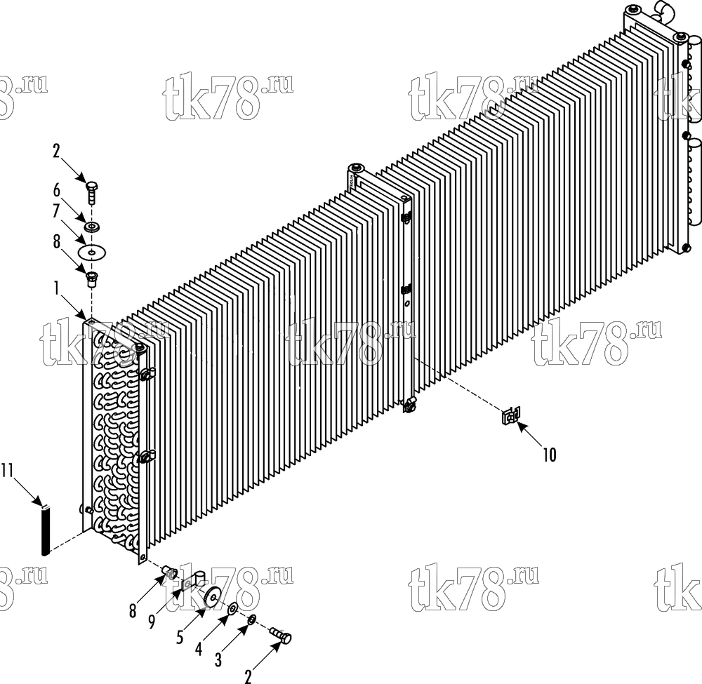 Каталог запчастей для Thermo King TDD-M2 Northern Double Deck EVAPORATOR ASSEMBLY