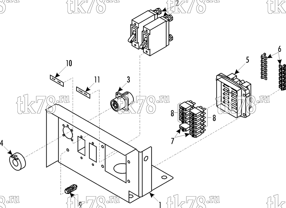 Каталог запчастей для Thermo King TDD-M1 Southern Double Deck BREAKER PANEL