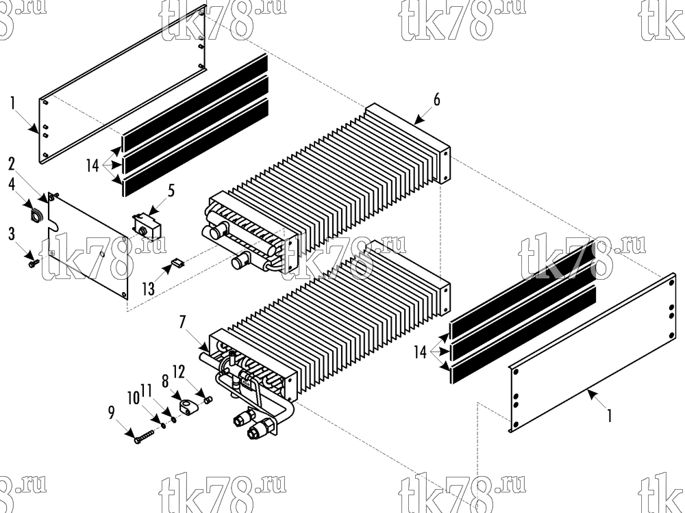 Каталог запчастей для Thermo King TDD-M1 Southern Double Deck COOL/HEAT MODULE