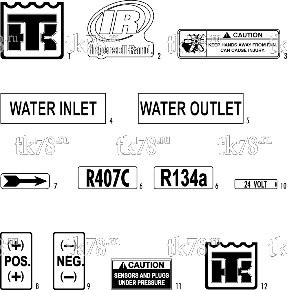 Каталог запчастей для Thermo King TDD-M1 Southern Double Deck NAMEPLATES