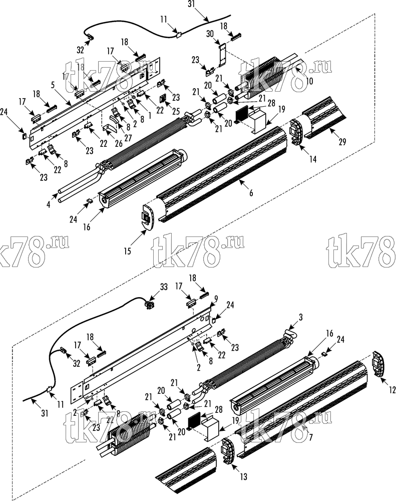 Каталог запчастей для Thermo King Bus Accessories & Options CONVECTOR KIT (720155)