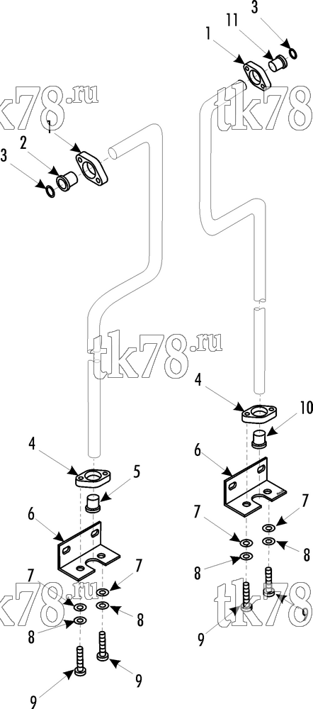 Каталог запчастей для Thermo King ATHENIA D700 W Split (900904) INSTALLATION KIT (700216, 700826)