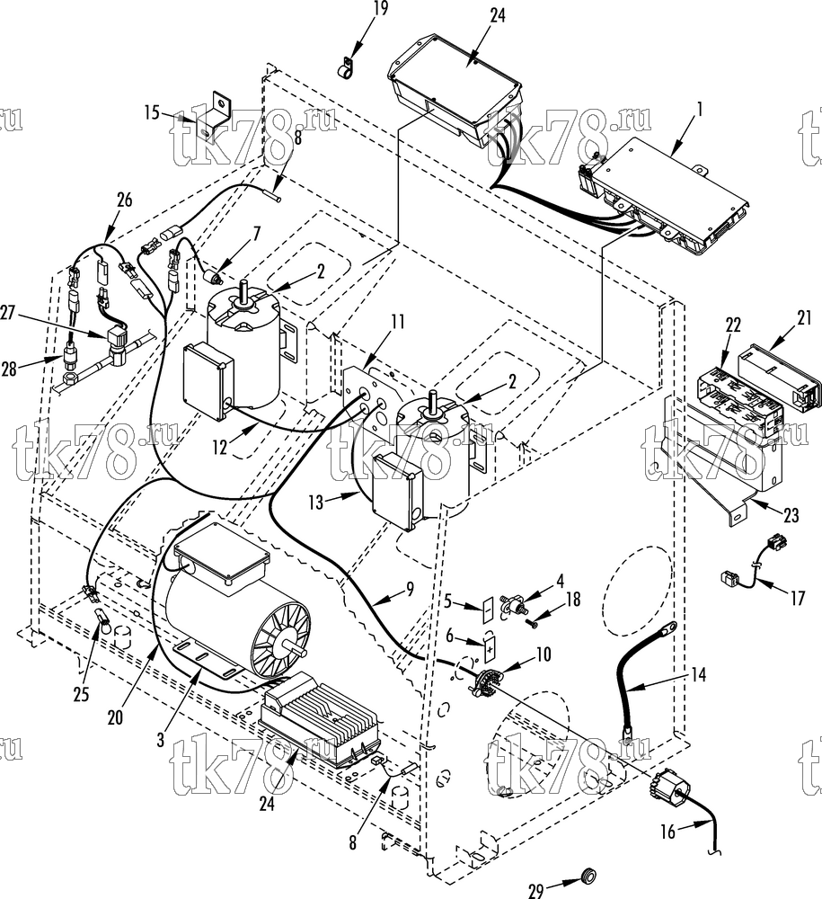 Каталог запчастей для Thermo King T1-M132, M132A & M132B ELECTRICAL COMPONENTS
