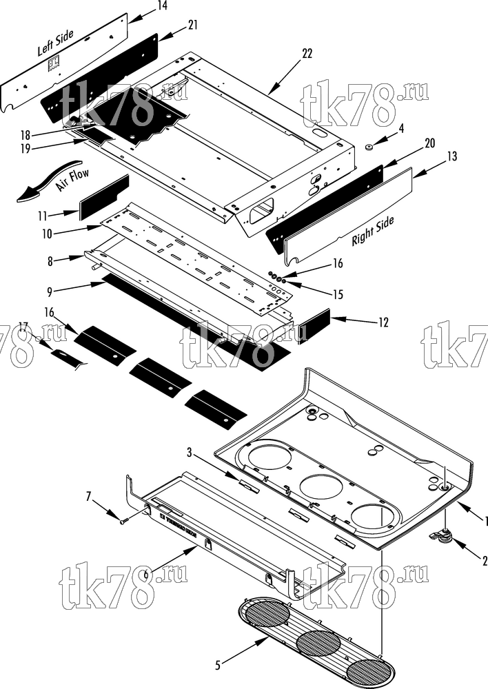 Каталог запчастей для Thermo King T-800R SPECTRUM EMEIA FRAME AND PANELS (S-3)