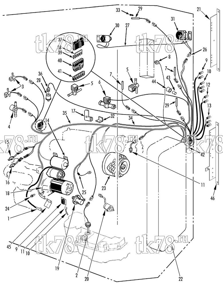 Каталог запчастей для Thermo King  ELECTRICAL COMPONENTS (SPECTRUM S-II, TK486V)