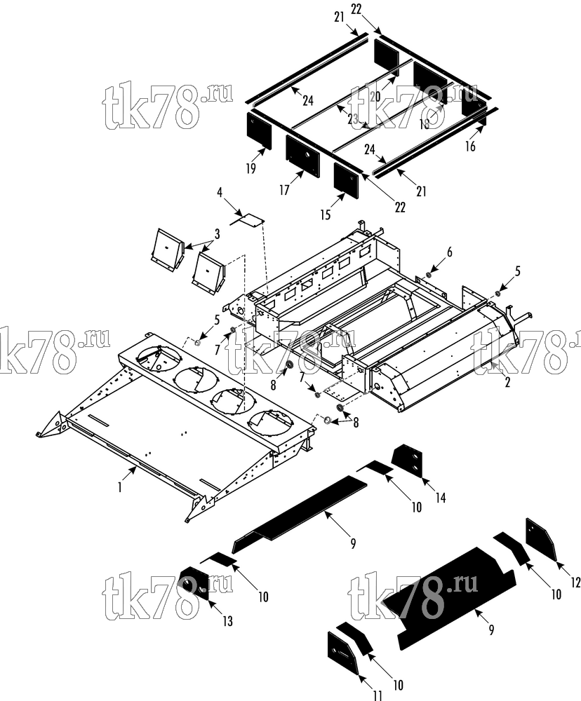 Каталог запчастей для Thermo King CITI-RT Split FRAME & INSULATIONS - NARROW