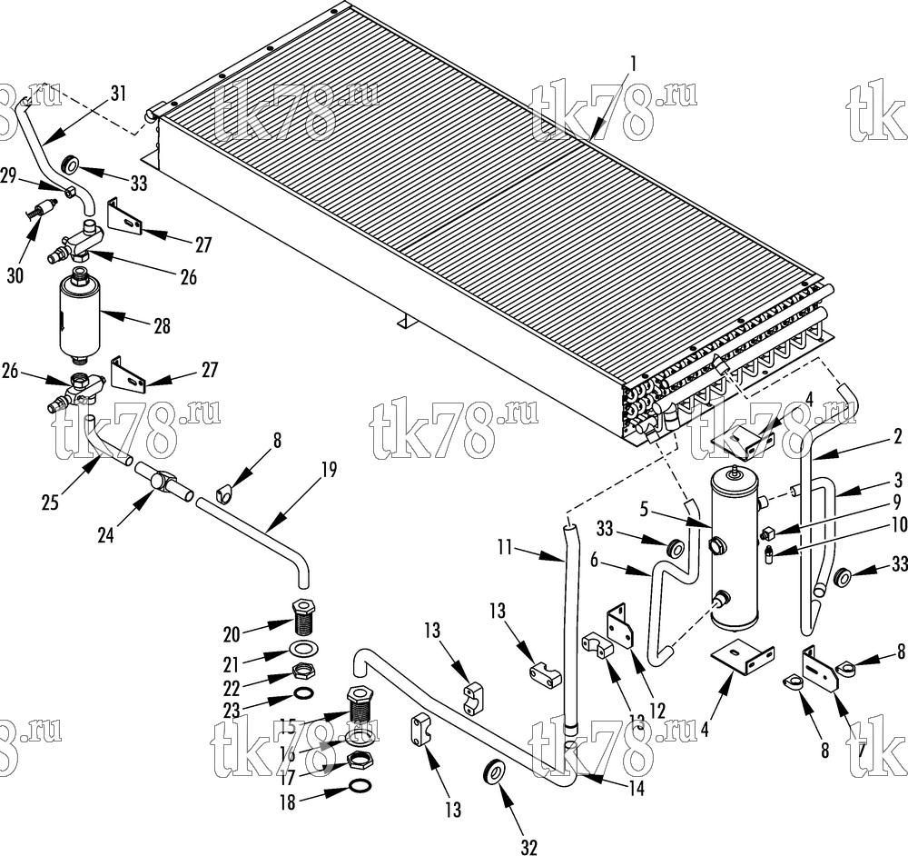 Каталог запчастей для Thermo King AT10-M12 CONDENSER REFRIGERATION GROUP