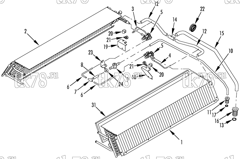 Каталог запчастей для Thermo King AT10-M15 REFRIGERATION - EVAPORATOR