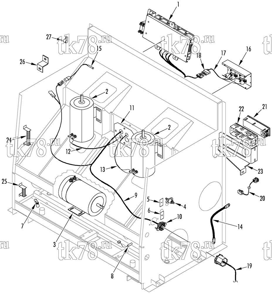 Каталог запчастей для Thermo King T1-M119 ELECTRICAL COMPONENTS
