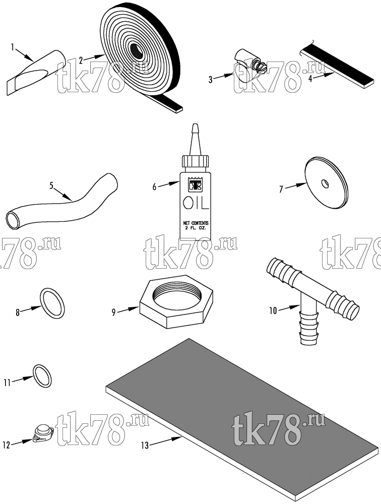 Каталог запчастей для Thermo King Coach RT for Optima INSTALLATION COMPONENTS