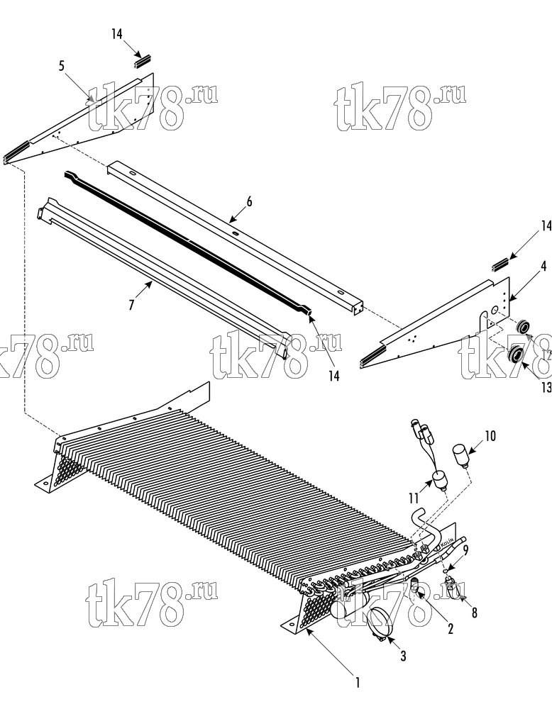 Каталог запчастей для Thermo King ATHENIA Shuttle SR-250 1000, 1004 CONDENSER COIL