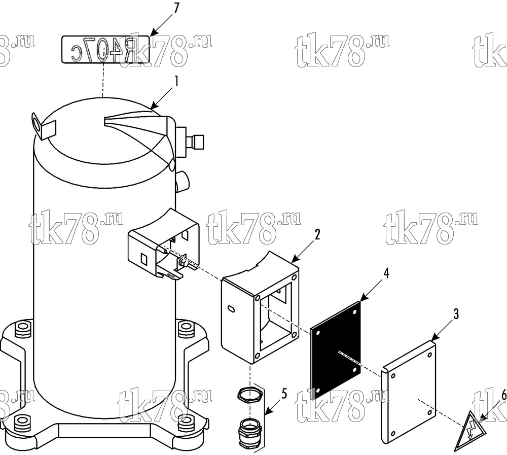 Каталог запчастей для Thermo King RAC 5.5 CA COMPRESSOR GROUP