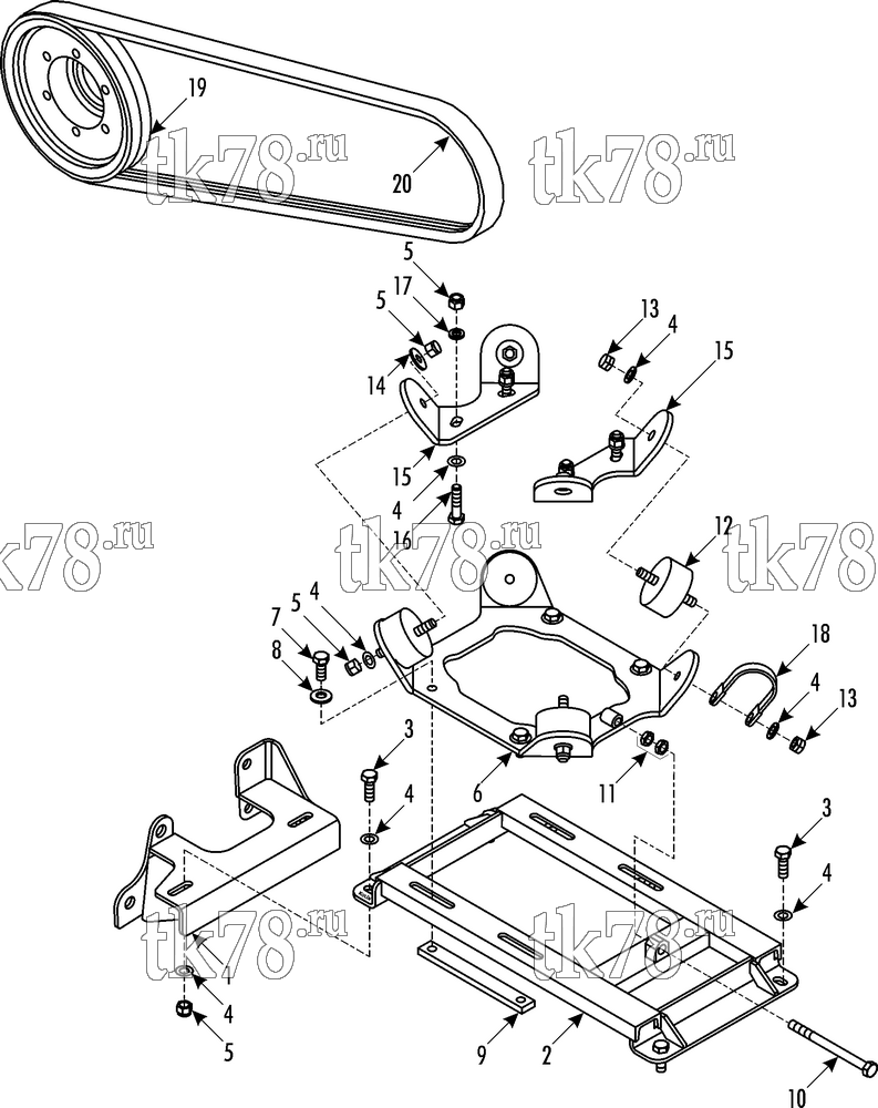 Каталог запчастей для Thermo King Bus Drive Kits DRIVE KIT 700236 - Eurorider 367 E.12.43 X430