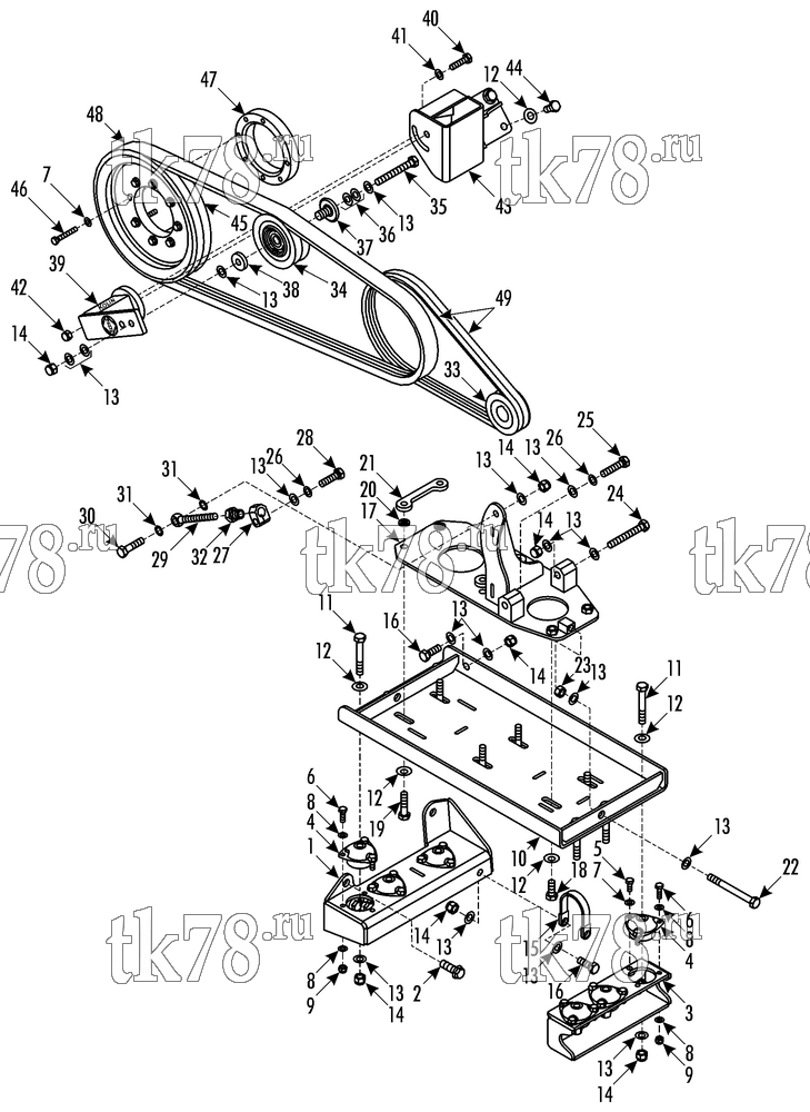 Каталог запчастей для Thermo King Bus Drive Kits DRIVE KIT 700381 - MAN R 33  X430