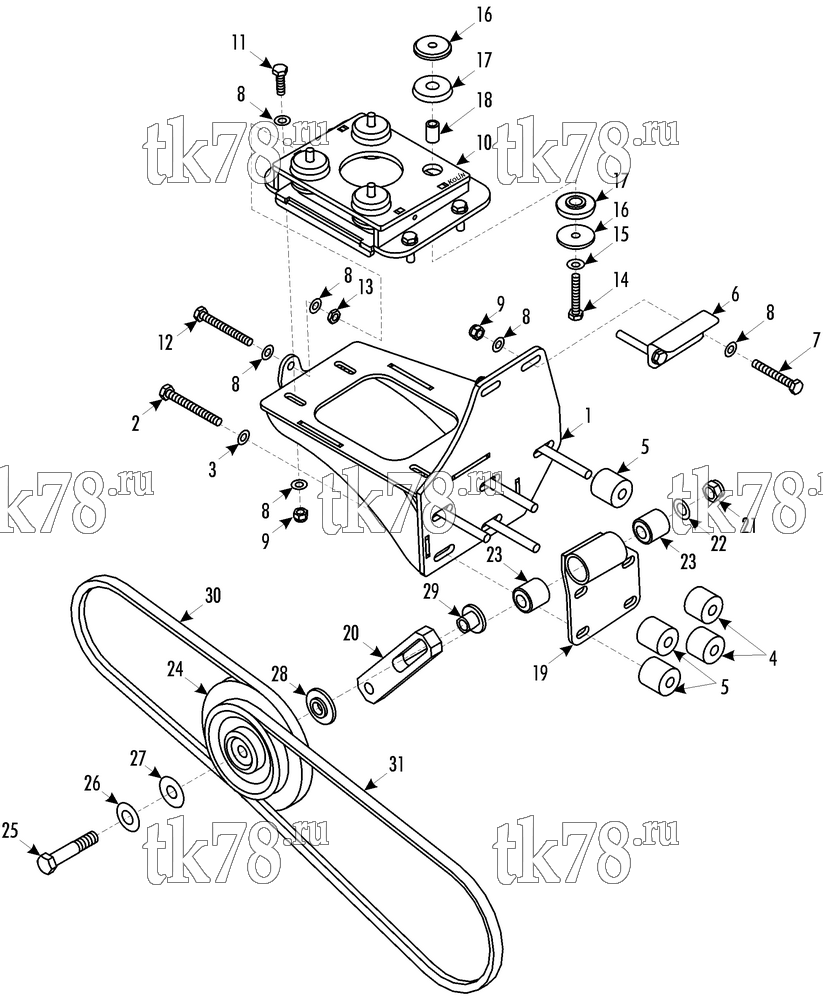 Каталог запчастей для Thermo King Bus Drive Kits DRIVE KIT 700335 - Iveco Midi TM31