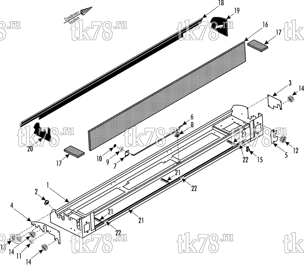 Каталог запчастей для Thermo King ATHENIA AP-L EVAPORATOR BASE 2