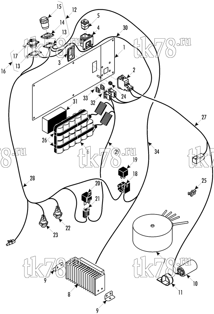 Каталог запчастей для Thermo King MOPACC - HATZ Engine (07/2005 & After) ELECTRICAL COMPONENTS - APU