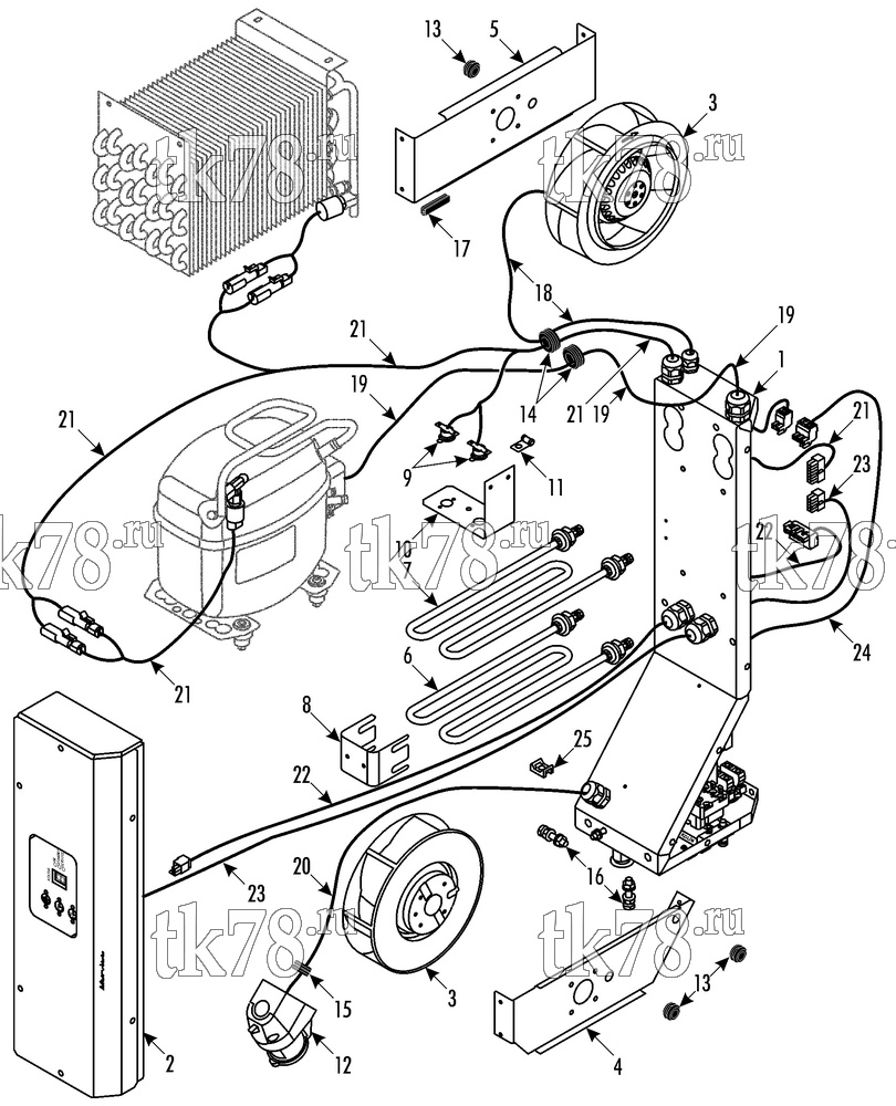 Каталог запчастей для Thermo King MOPACC - HATZ Engine (07/2005 & After) ELECTRICAL COMPONENTS - CCU