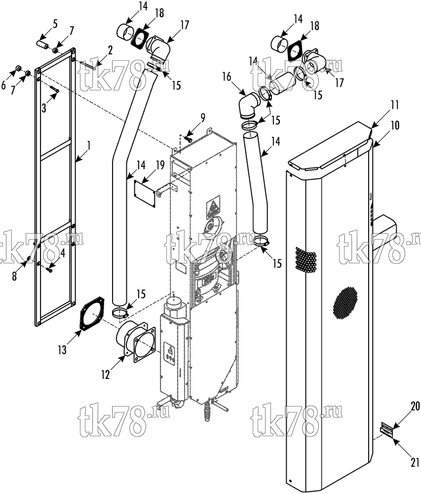 Каталог запчастей для Thermo King  KIT CAB OUTSIDE (800044)