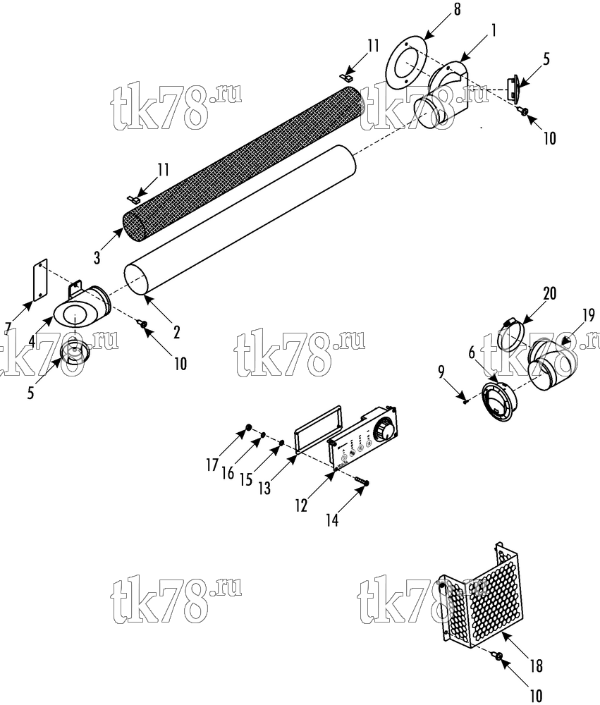 Каталог запчастей для Thermo King  KIT CAB INSIDE