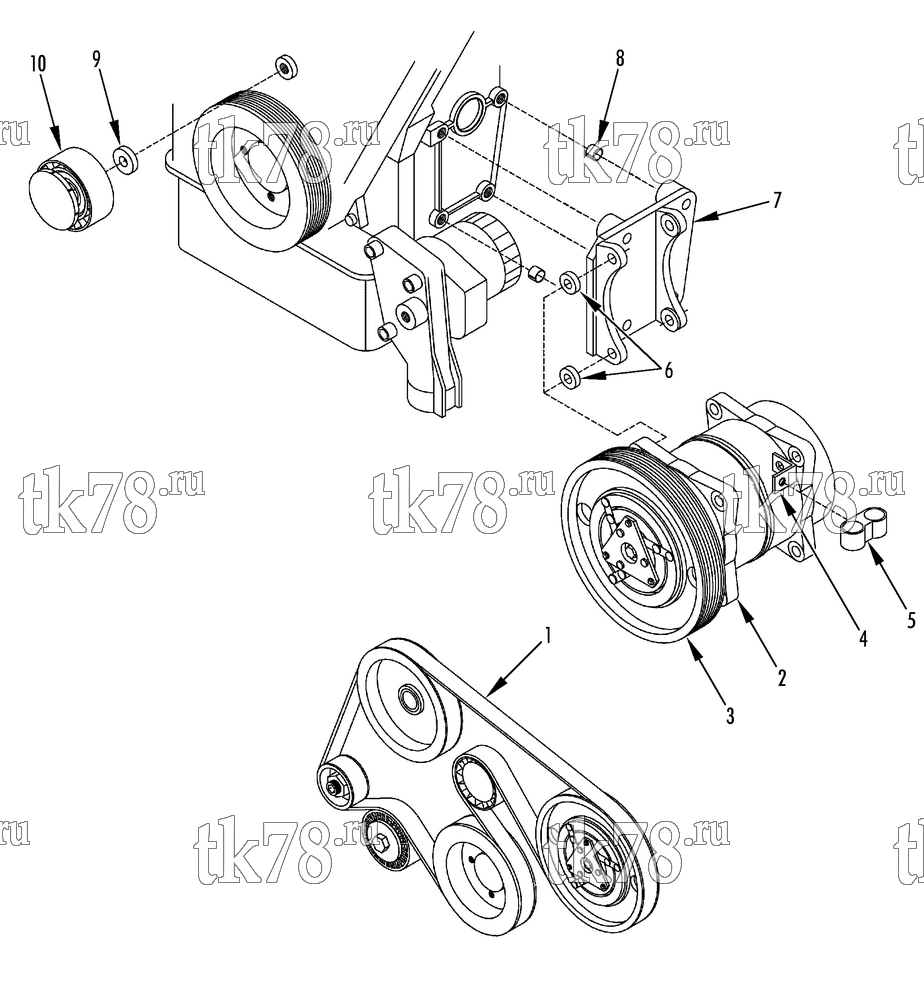 Каталог запчастей для Thermo King  DRIVE KIT (Fiat Doblo Cargo, 12140355)