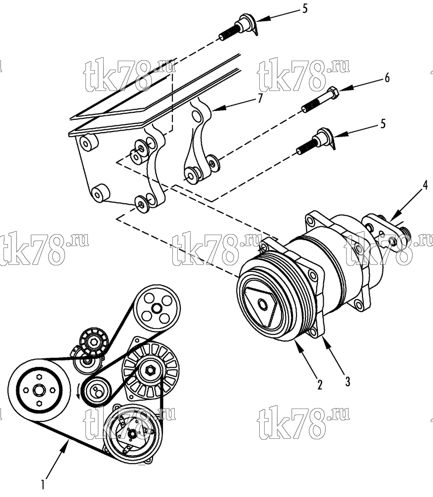 Каталог запчастей для Thermo King  DRIVE KIT (Citroen Jumpy, Peugeot Expert, 12140399)
