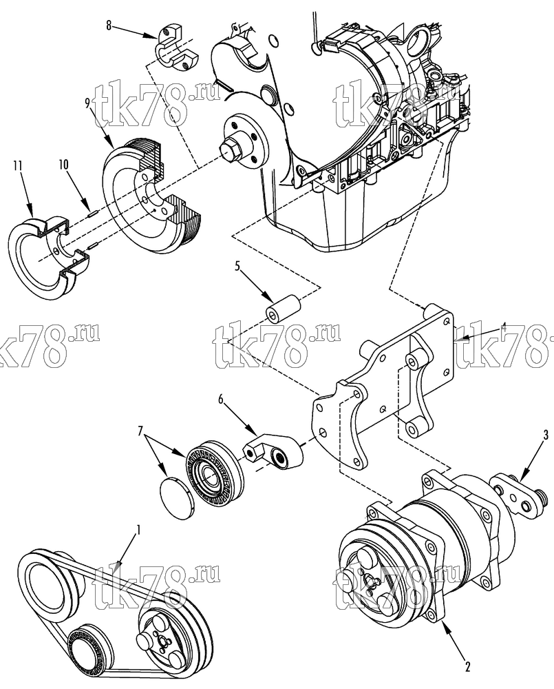 Каталог запчастей для Thermo King  DRIVE KIT (Fiat Ducato, 12140386)