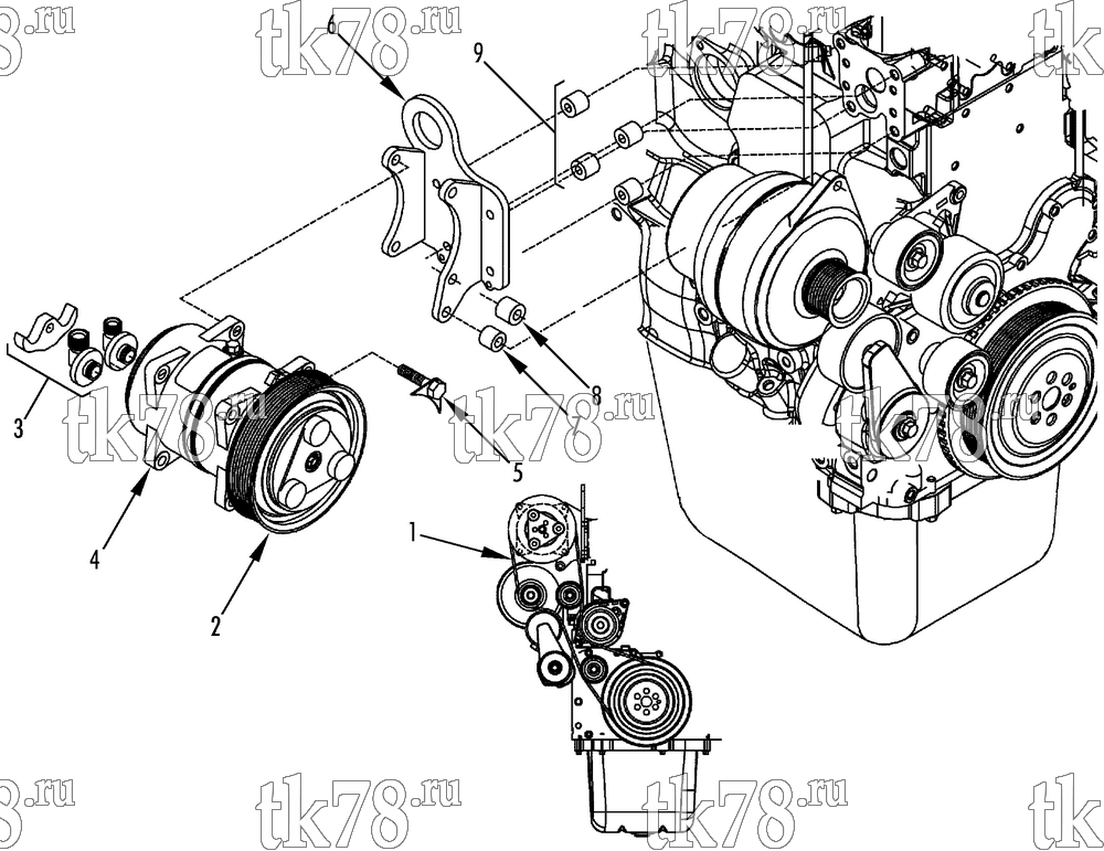 Каталог запчастей для Thermo King  DRIVE KIT (DAF LF 45/55, 12140425)