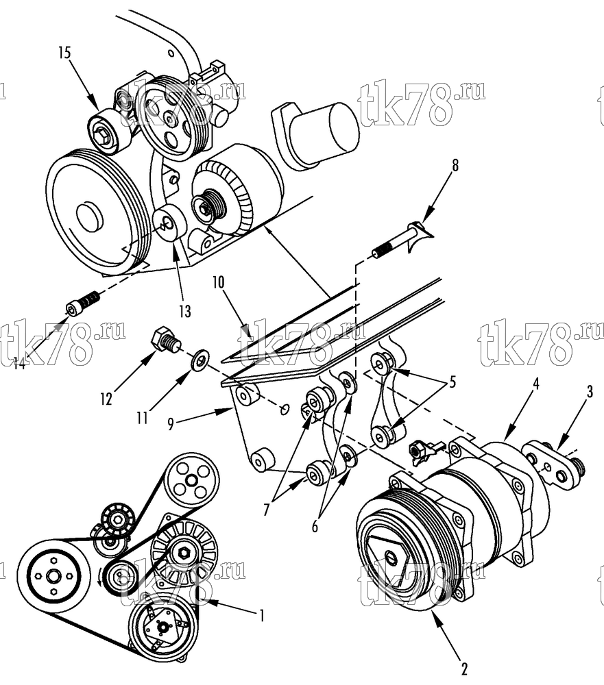 Каталог запчастей для Thermo King  DRIVE KIT (Citroen Jumpy, Peugeot Expert, 12140343)