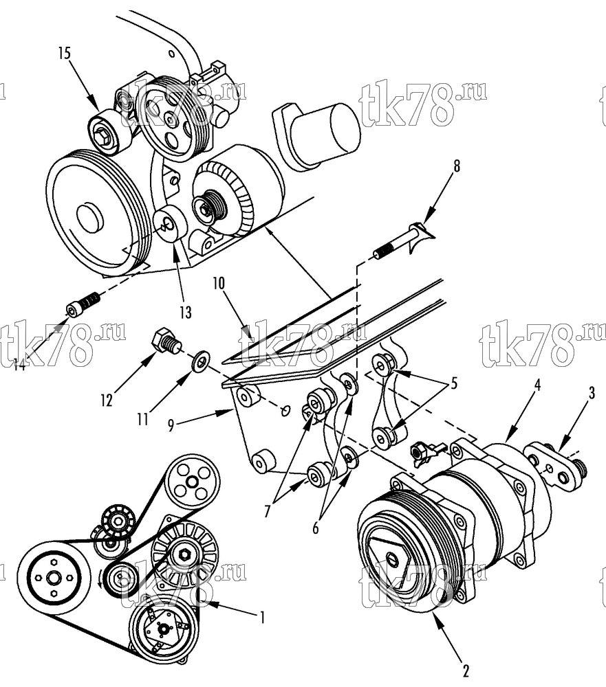 Каталог запчастей для Thermo King  DRIVE KIT (Citroen Berlingo, Peugeot Partner, 12140394)