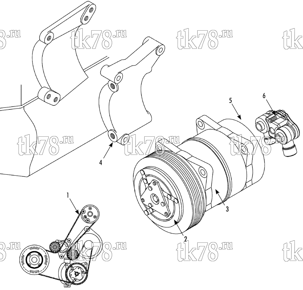 Каталог запчастей для Thermo King  DRIVE KIT (Renault Trafic, Opel Vivaro, Nissan Primastar 12140369)