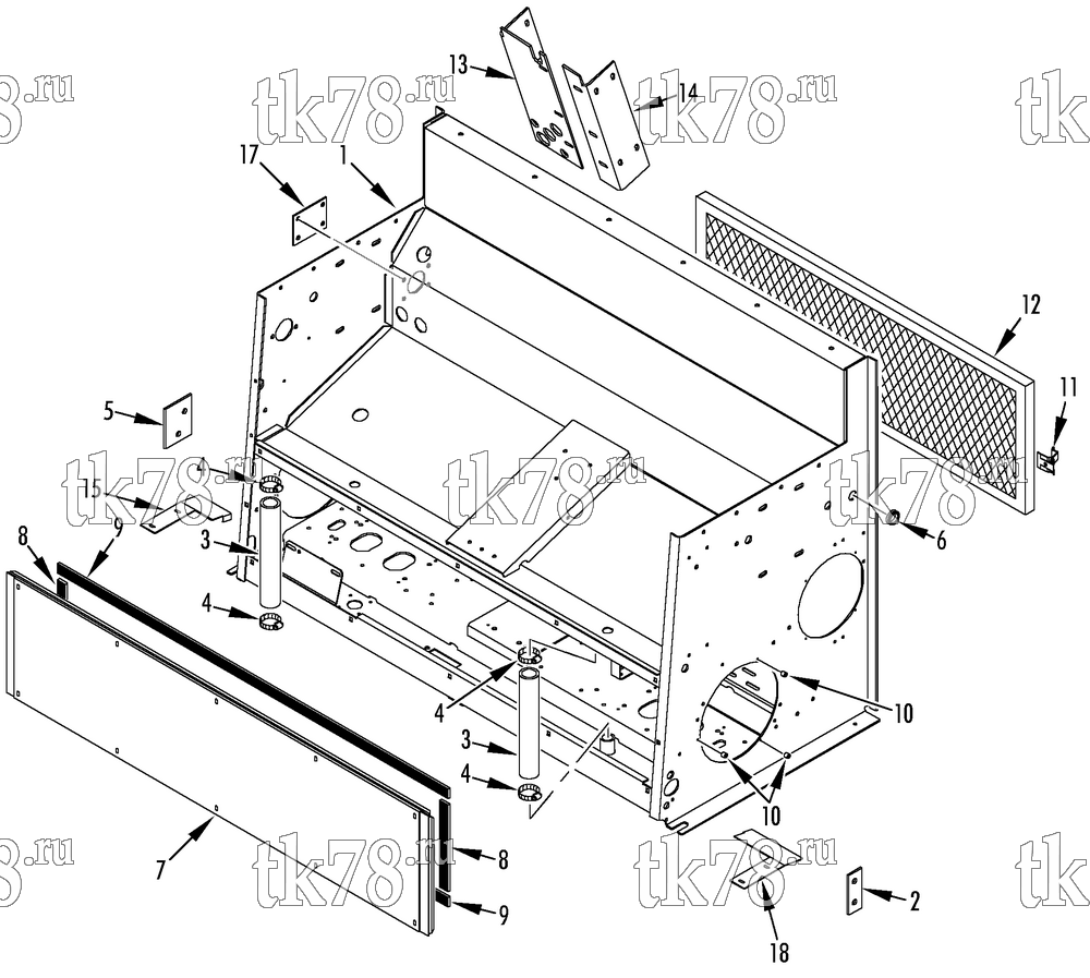 Каталог запчастей для Thermo King TH2-M1 STRUCTURAL COMPONENTS