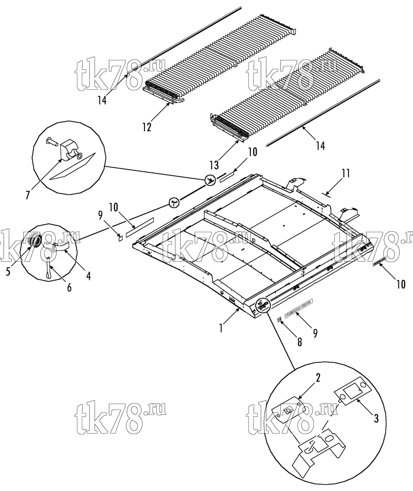 Каталог запчастей для Thermo King  CONDENSER FRAME & INSULATION