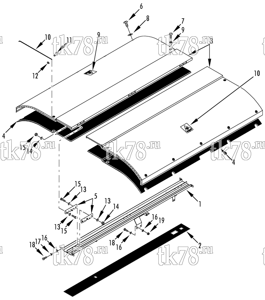 Каталог запчастей для Thermo King KRT 1000 EVAPORATOR COVERS & INSULATION