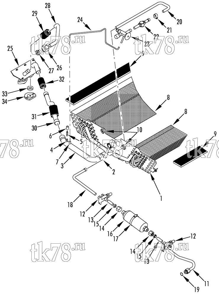 Каталог запчастей для Thermo King KRT 1000 REFRIGERATION - EVAPORATOR