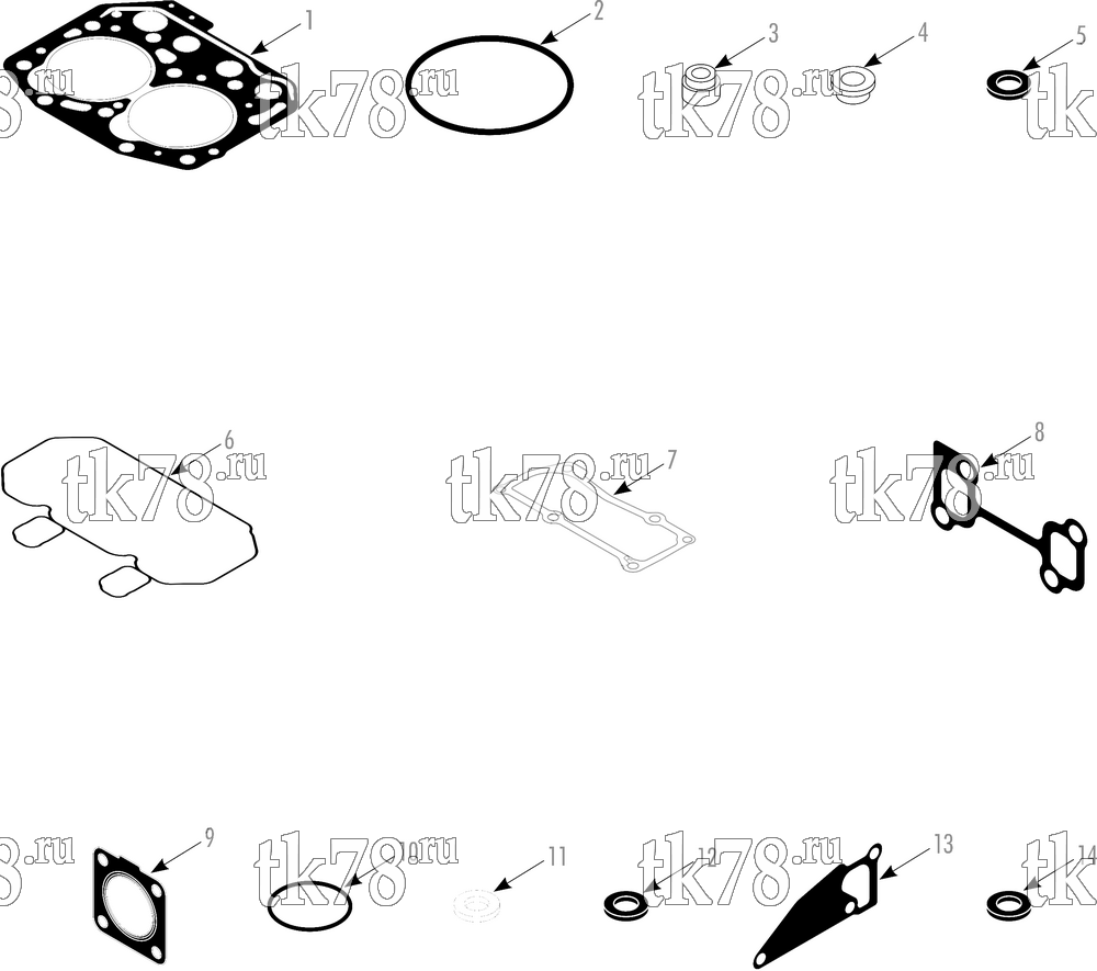 Каталог запчастей для Thermo King T-DAIRY EMEIA GASKET SET