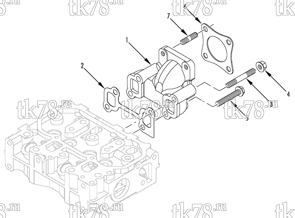 Каталог запчастей для Thermo King T-DAIRY EMEIA EXHAUST MANIFOLD (2TNV70 PTR)