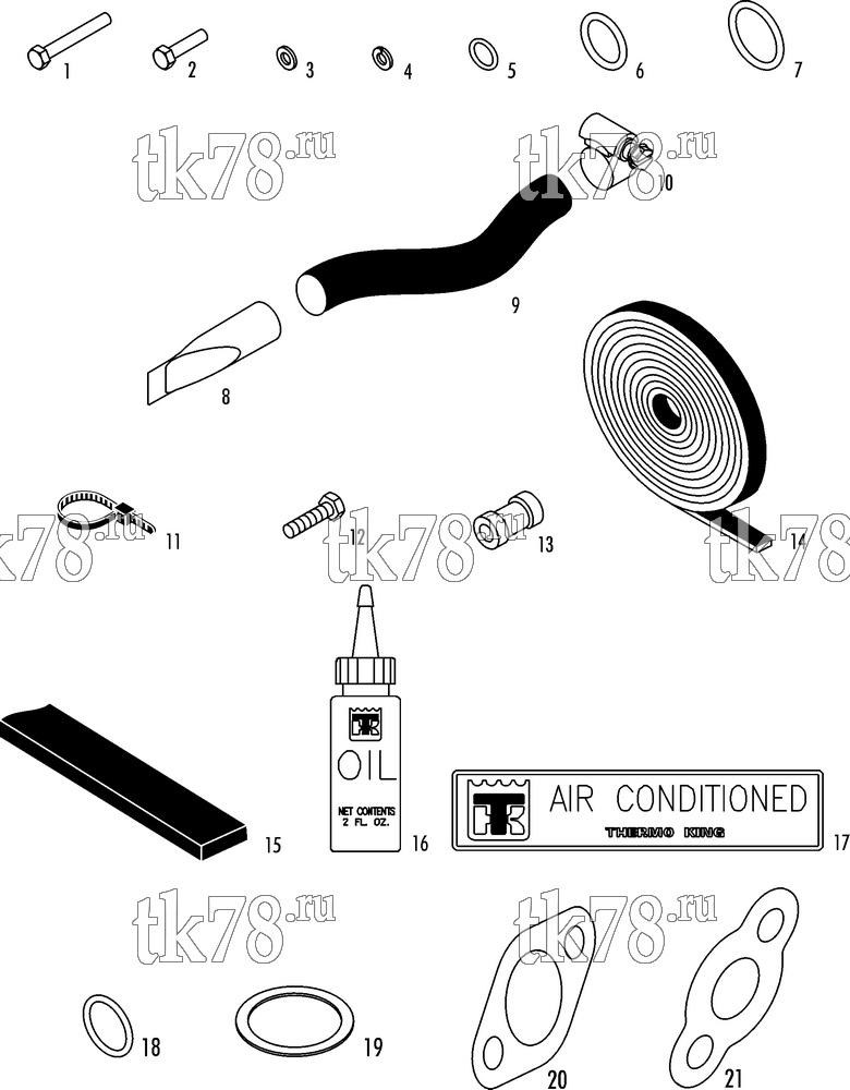 Каталог запчастей для Thermo King KRS INSTALLATION KIT (800026)