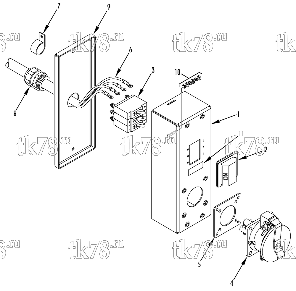 Каталог запчастей для Thermo King SGCM 3000 Maersk POWER RECEPTACLE GROUP