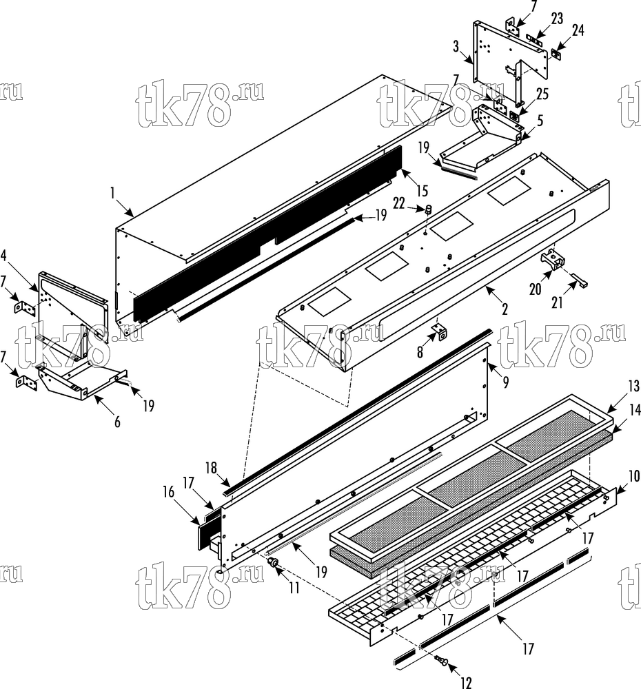 Каталог запчастей для Thermo King Duct Heater FRAME ASSY - LEFT