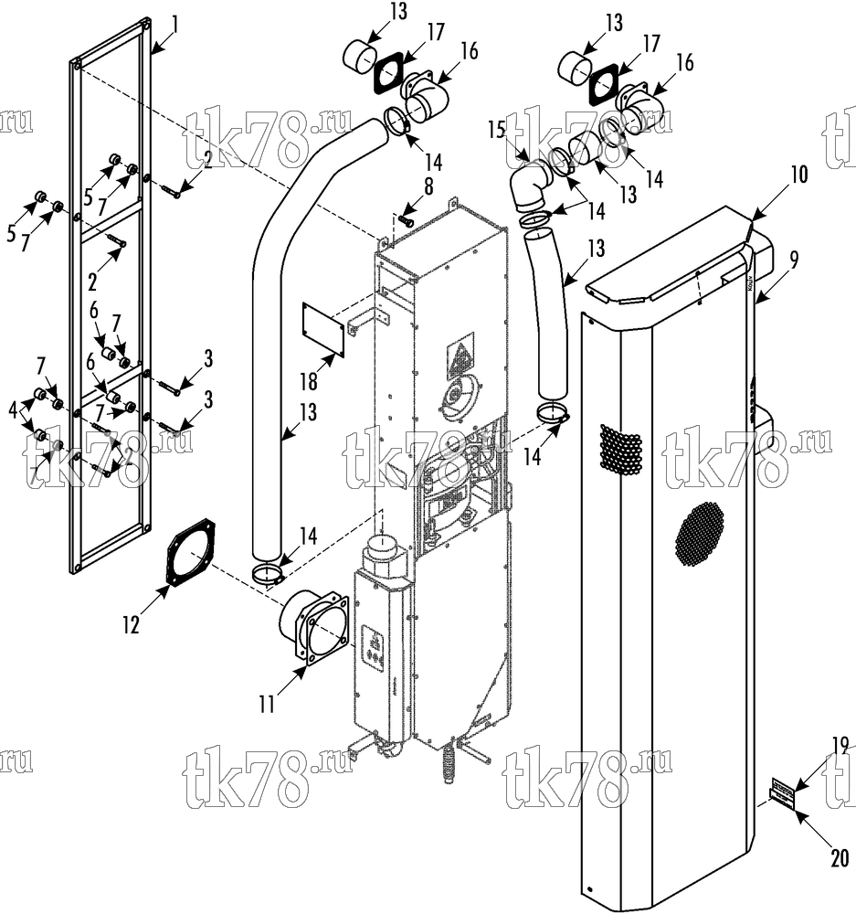 Каталог запчастей для Thermo King  KIT CAB OUTSIDE (800394)