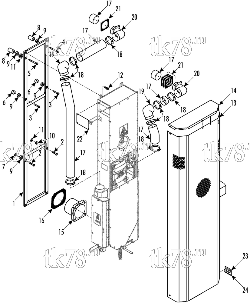 Каталог запчастей для Thermo King  KIT CAB OUTSIDE (800105)