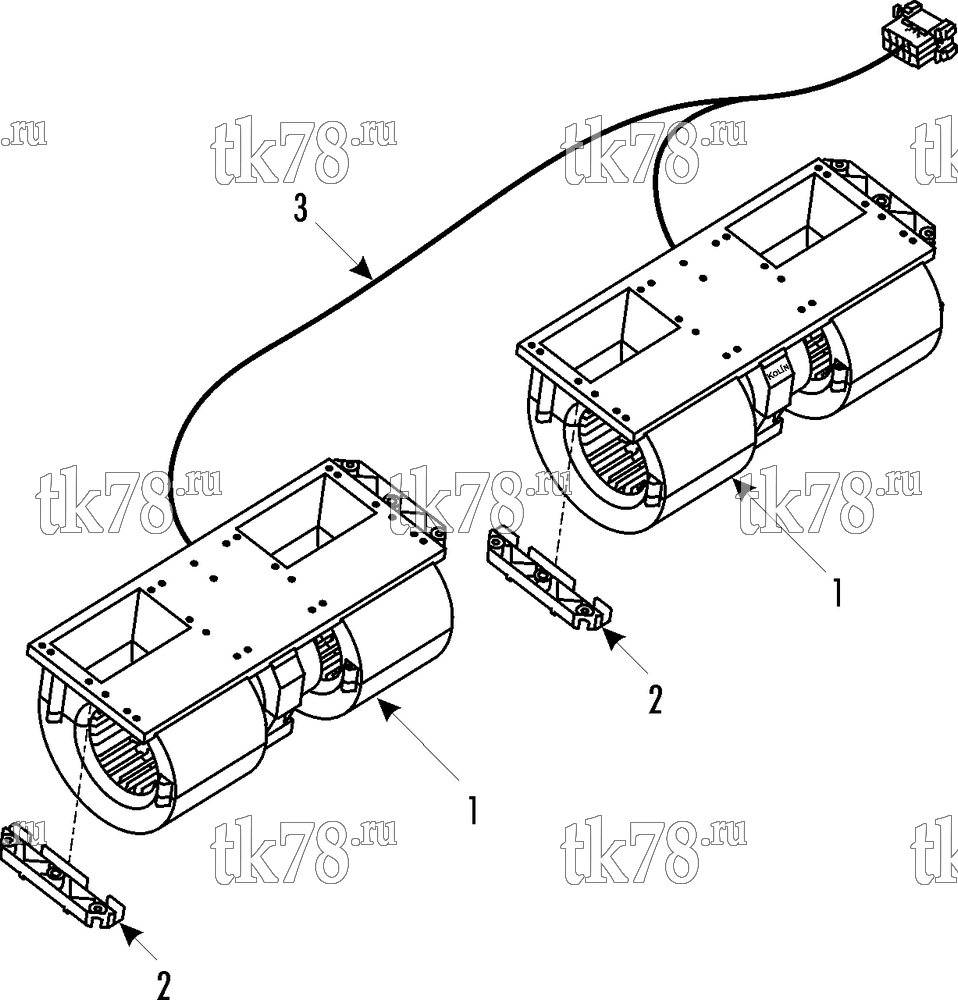 Каталог запчастей для Thermo King Duct Heater BLOWER ASSY