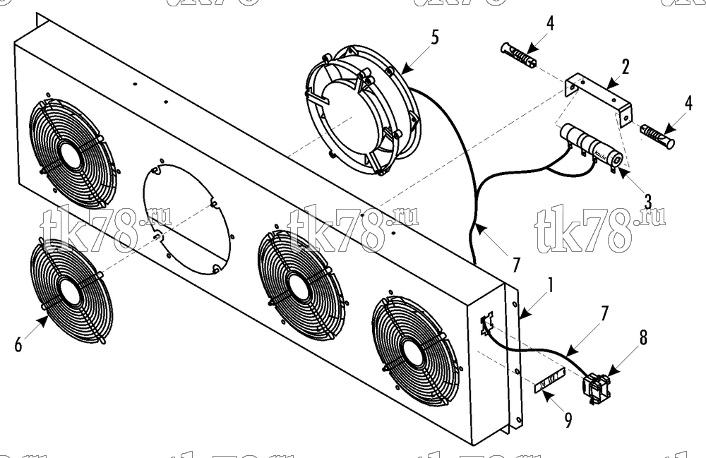 Каталог запчастей для Thermo King Roof Heater PATRIJS FAN GROUP