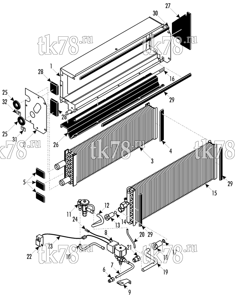 Каталог запчастей для Thermo King  EVAPORATOR/HEATER MODULE