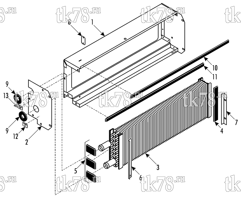 Каталог запчастей для Thermo King Front Box EUROS HEATER MODULE