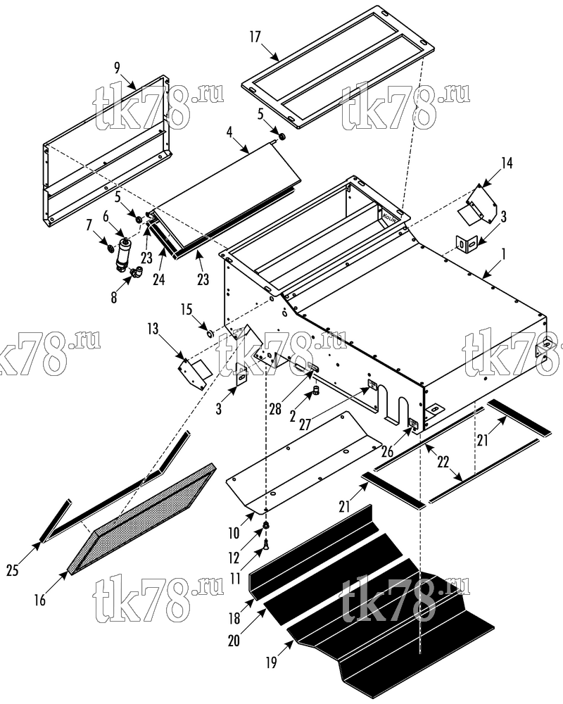 Каталог запчастей для Thermo King Front Box BLIZZARD BASE GROUP