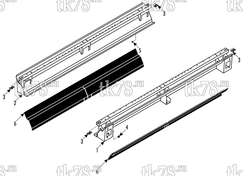 Каталог запчастей для Thermo King ATHENIA S805 N/W 1000, 1004 AIR INTAKE - NARROW w/o FA DAMPER (007034) - before 3/2007